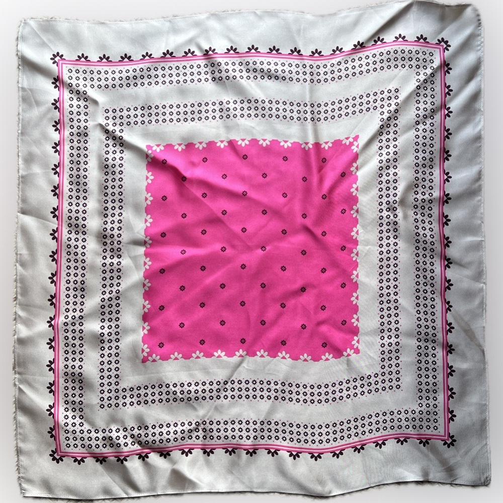 BCRFA Ann Taylor Pink, maroon, mauve Scarf frenchie